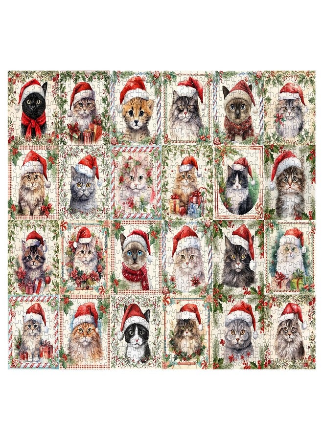 PPuzzling Christmas Cat Puzzles for Adults 1000 Pieces, Funny Animal Jigsaw Puzzle, Impossible Cute Kitty Puzzle as Home Wall Art Decor - Image 2